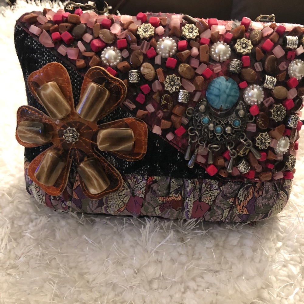PREZZO HANDBAG Clutch Embellished Purse Beaded NWT